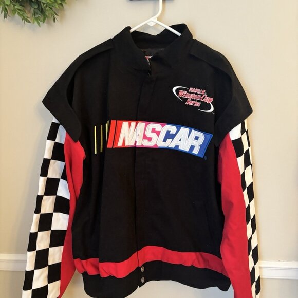 Vintage NEW Chase Authentics Nascar Jacket Size XXL Checkered Flag Winston Cup - Picture 1 of 6